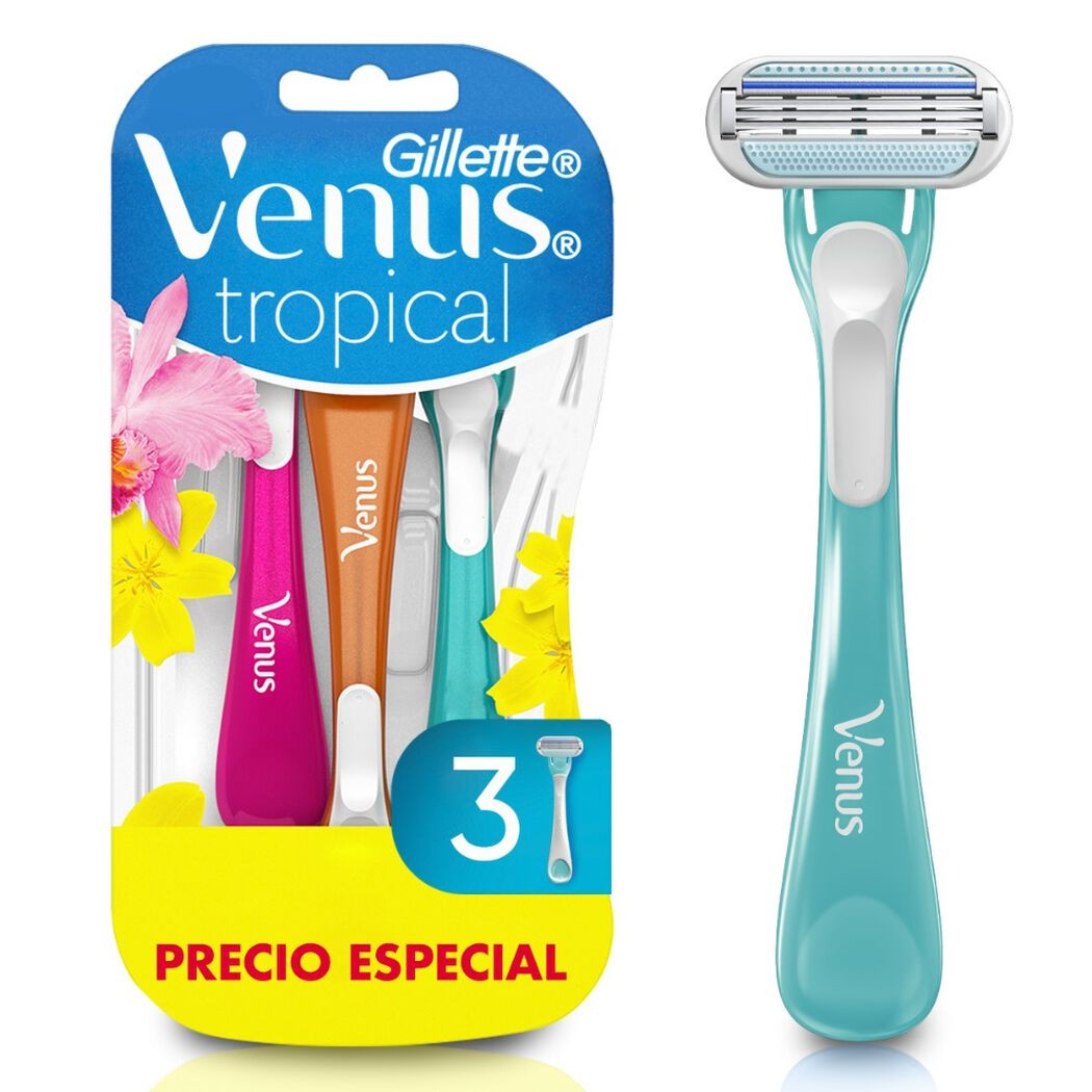 Gillette Venus Maquina Tropical x 3 Unidades