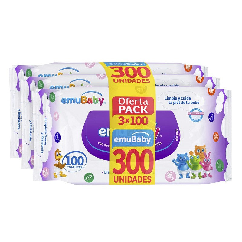 Emubaby Toa Humedas 100 x 3 Unidades (Toallas Humedas)