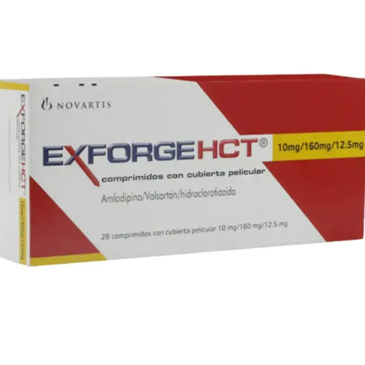 Exforge-D Comprimidos 10/160/12,5 mg x 28 (Valsartan/Amlodipino/Hidroclort)