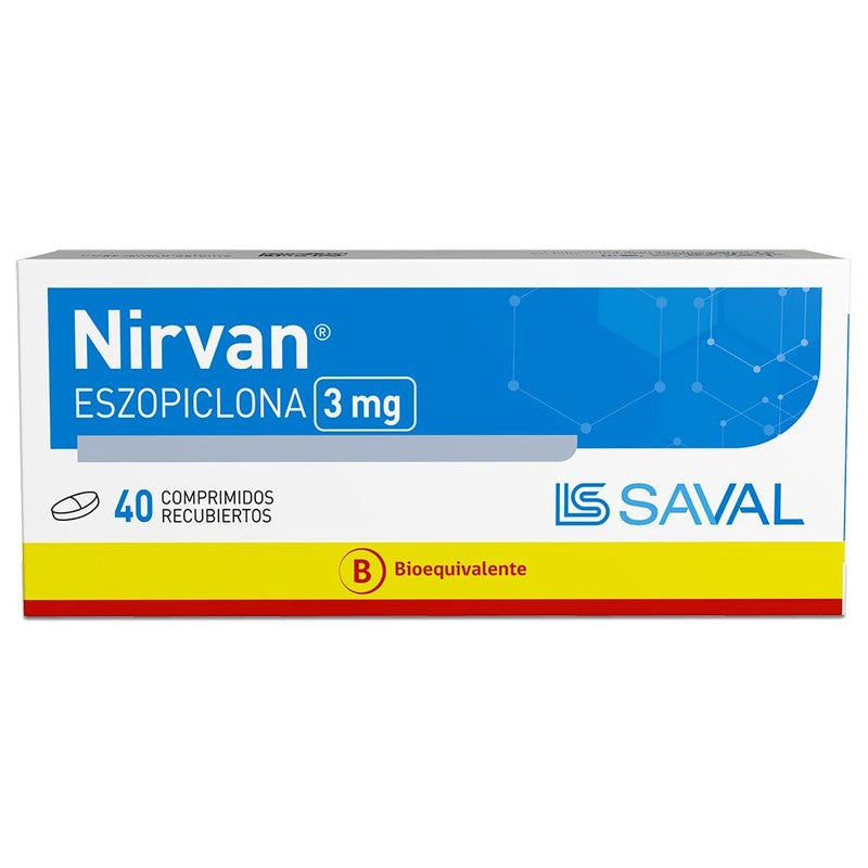 Nirvan Comprimidos 3 mg x 40 (Eszopiclona)