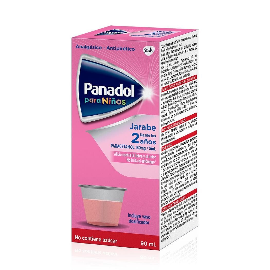 Panadol Ped Jarabe 160 mg x 90 ml (Paracetamol)