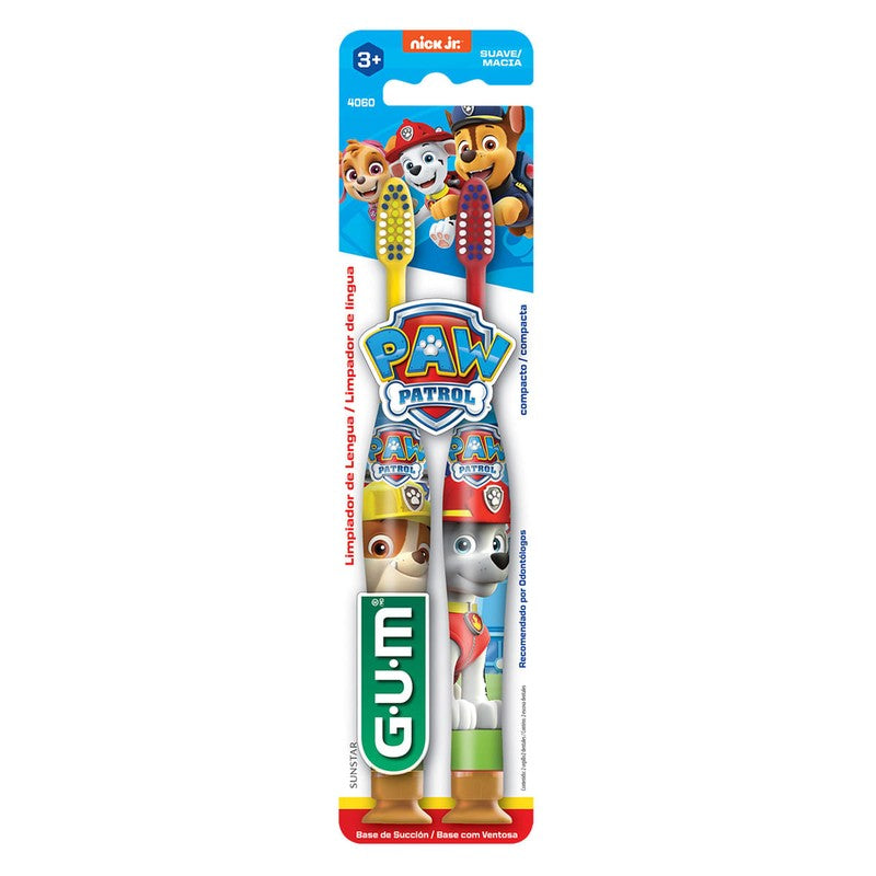 Gum Cepillo Dental Kids Paw Patrol x 2 Unidades (Cepillos Dentales Infantil)