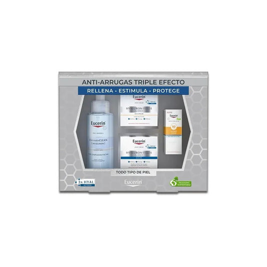 Eucerin 3X Hyaluron Filler Expert Set Crema Dia + Noche + Gel Limpiador