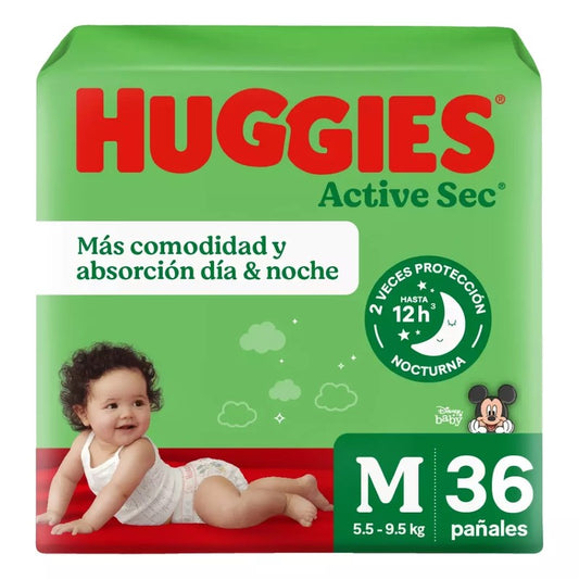 Huggies Active Sec Metros x 70 Unidades