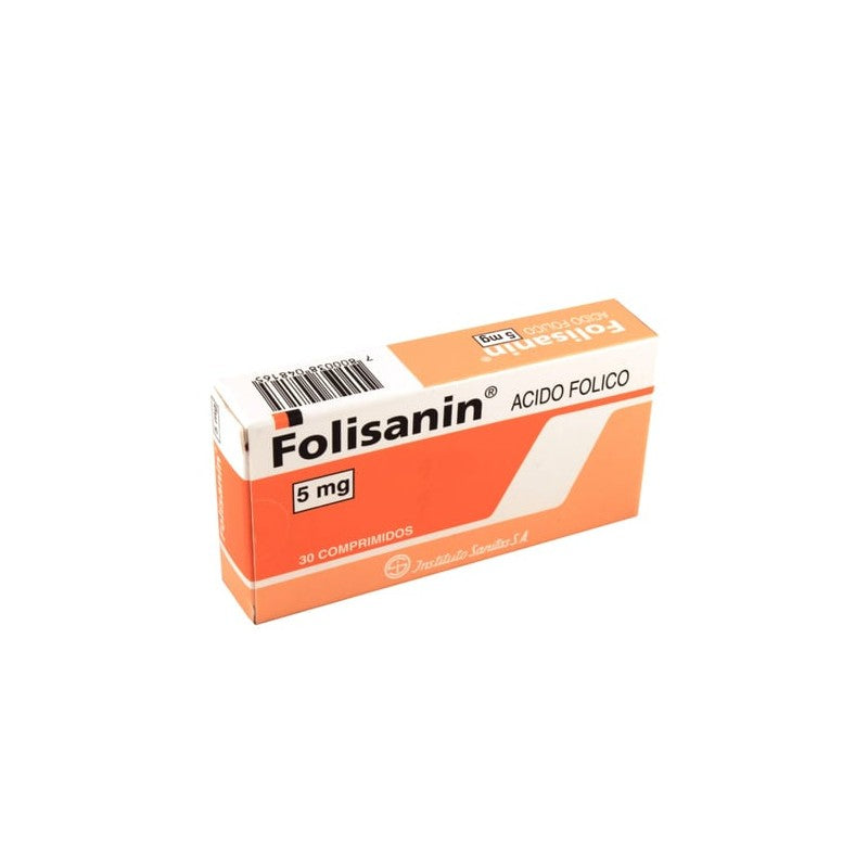 Folisanin Comprimidos 0,4 mg x 30 (Acido Folico)