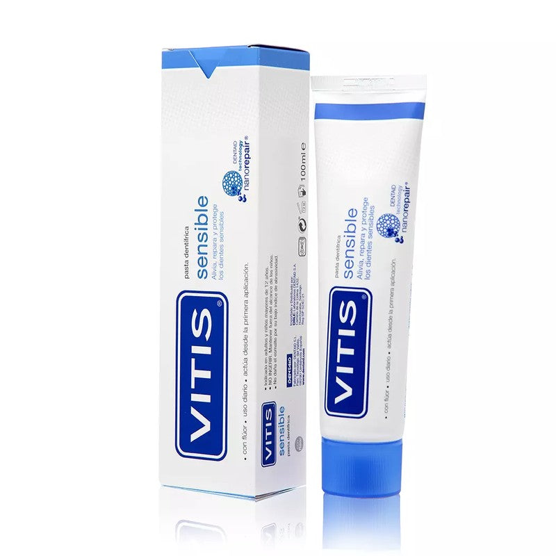Vitis Sensible Pasta Dental x 100 ml (Crema Dental Adulto)