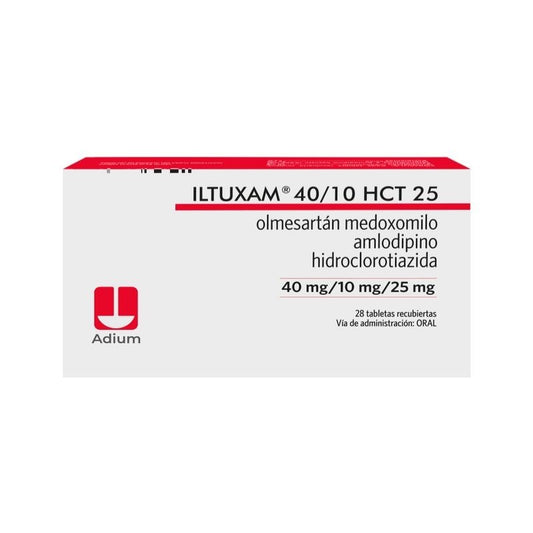 Iltuxam Hct Comprimidos 40/10/25mg x 28 (Olmesartan+Amlodipina+Hidroclortiasida)
