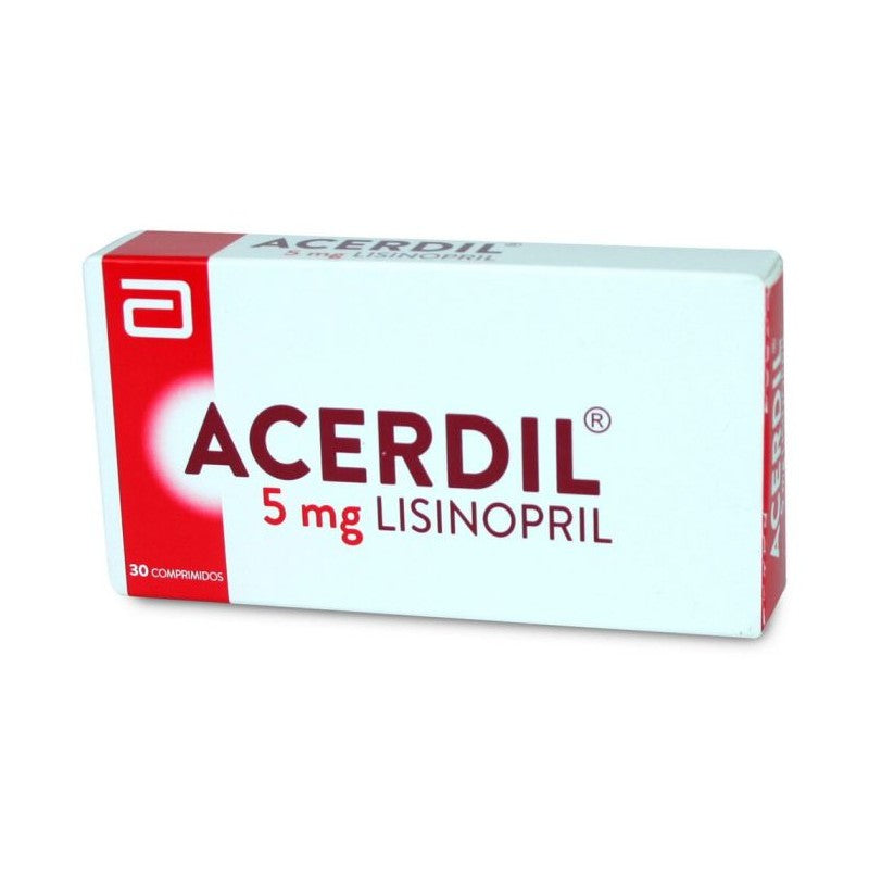 Acerdil Comprimidos 5 mg x 30 (Lisinopril)