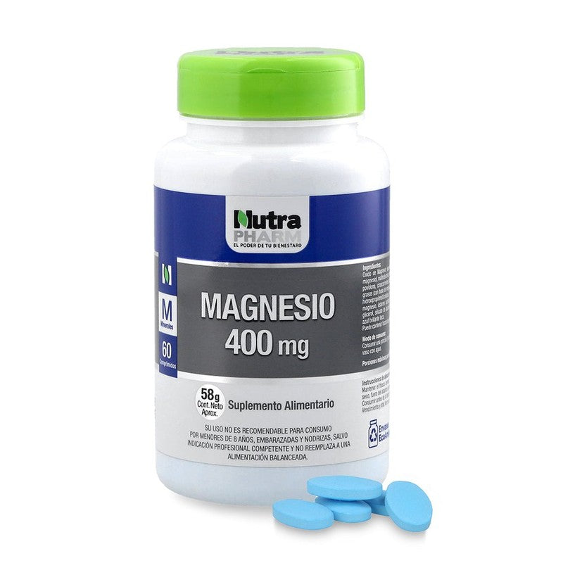 Magnesio Cápsulas 400 mg x 60 Nutrapharm