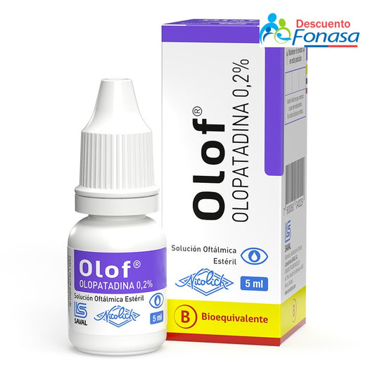 Olof Solución Oftálmica x 5 ml (Olopatadina)