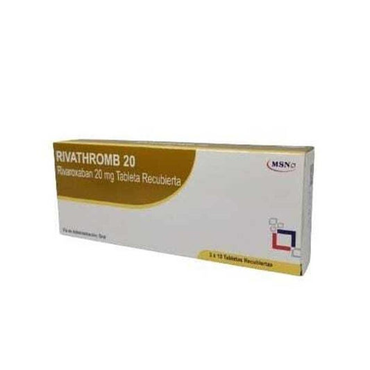 Rivathromb Cápsulas 20 mg x 30 (Rivaroxaban)