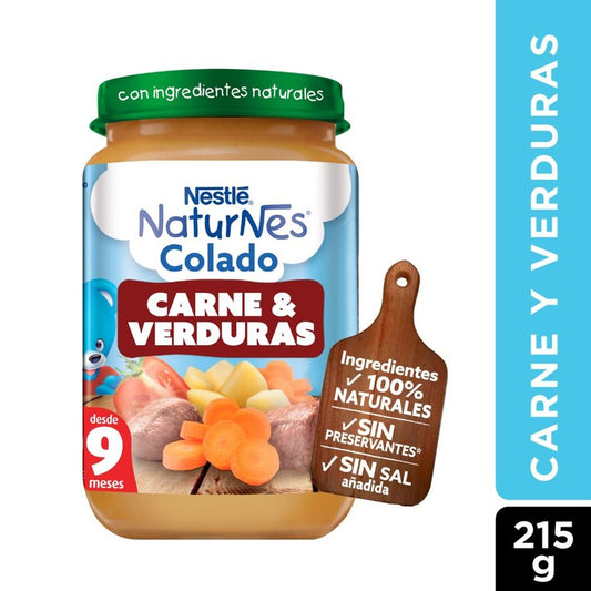 Crecidito Carne+Verduras x 215 Gr Nestle (Colados)