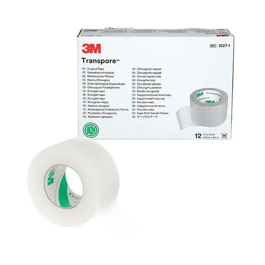 Transpore 1,25 Cm x 9,1 Metros x 24 Unidades 3M (Cinta Adhesiva)