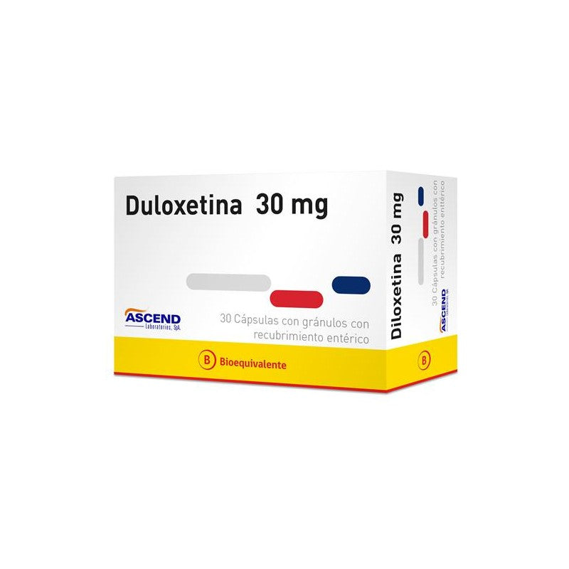 Duloxetina Cápsulas 30 mg x 30 Ascend