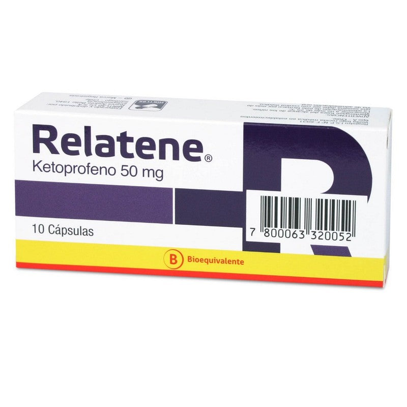 Relatene Cápsulas 50 mg x 20 (Ketoprofeno)