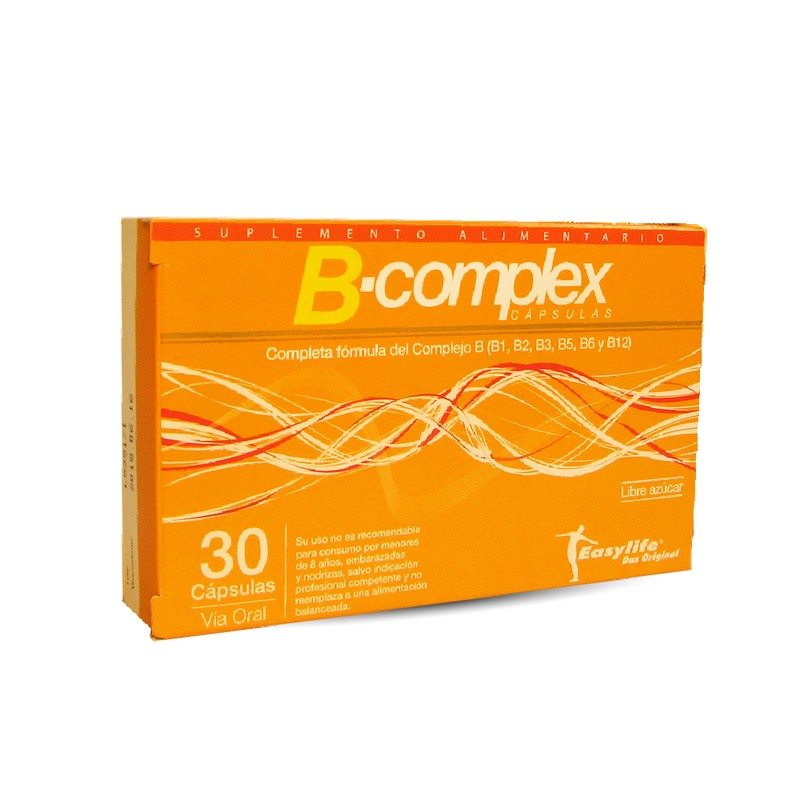 B Complex Cápsulas x 30 (Vitamina B1+Vitamina B2+Vitamina B6+ Vitamina B12)