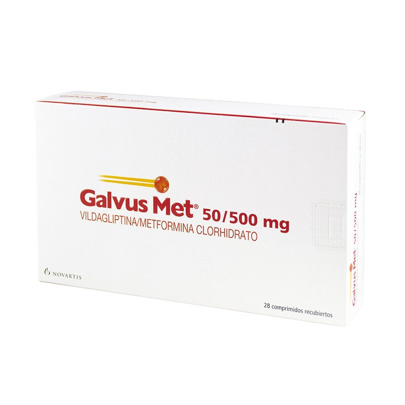 Galvus Met Comprimidos 50/500 mg x 28 (Vildagliptina/Metformina)