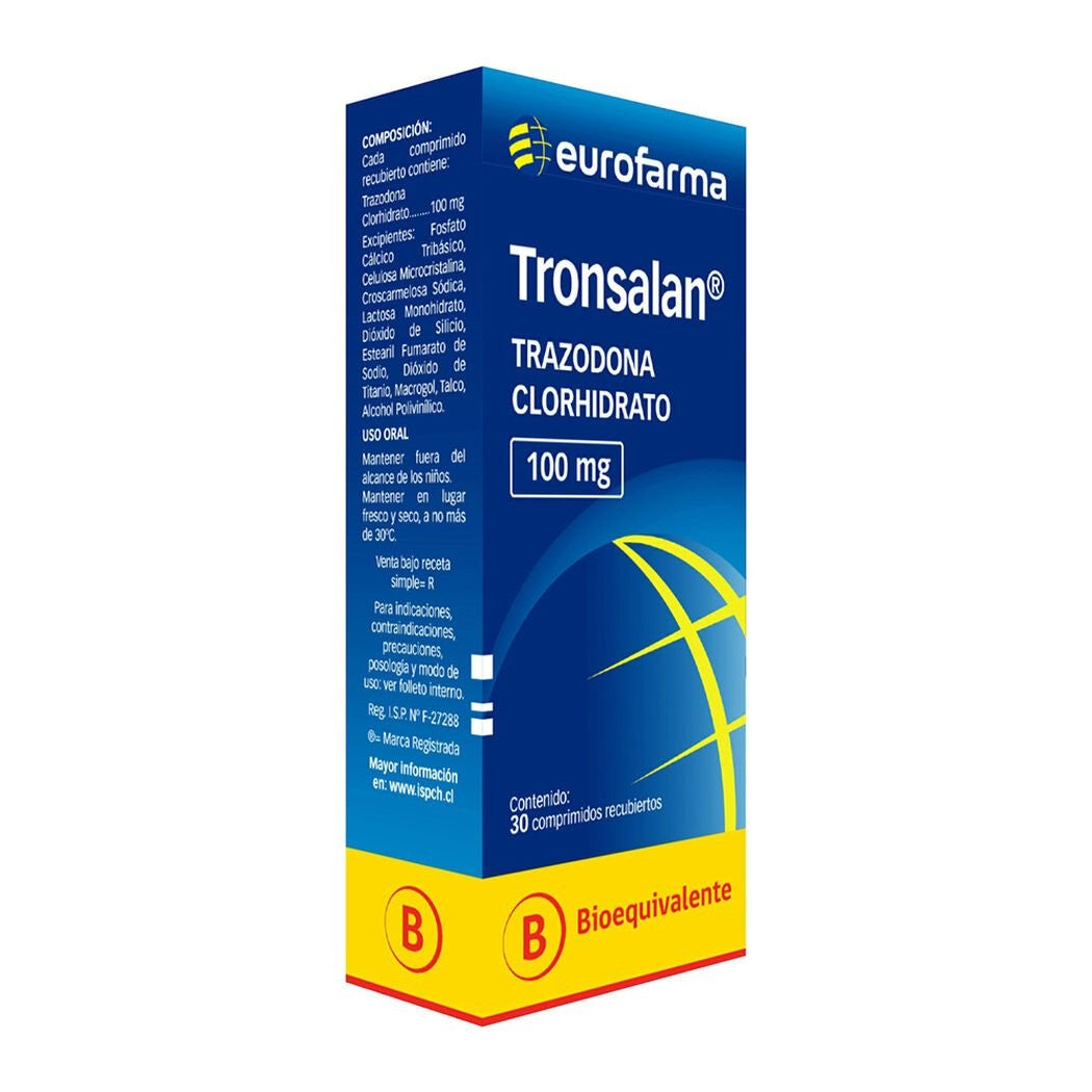 Tronsalan Comprimidos 100 mg x 30 (Trazodona)
