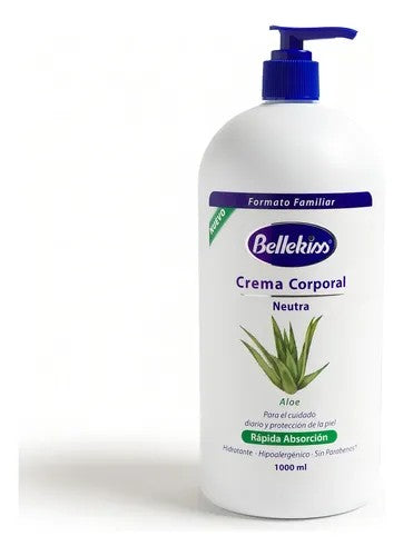 Bellekiss Crema Corporal Hidratante Aloe 1 Lt