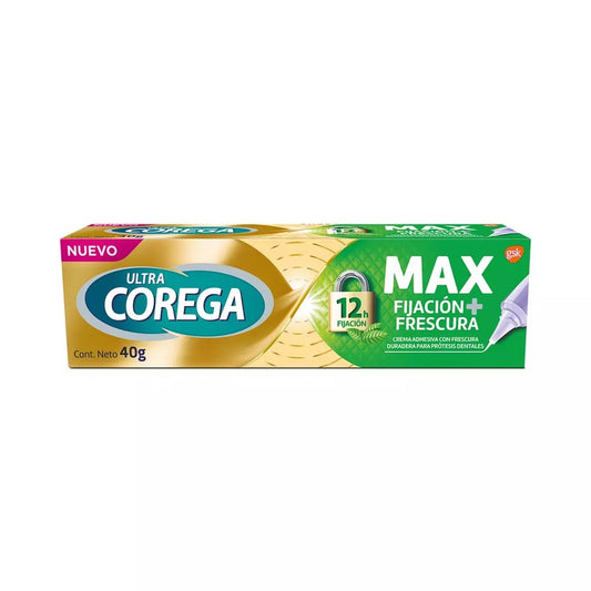 Corega Ultra Maxima Fijacion Y Frescura Crema Adhesivo x 40 Gr (Adhesivo Dental)