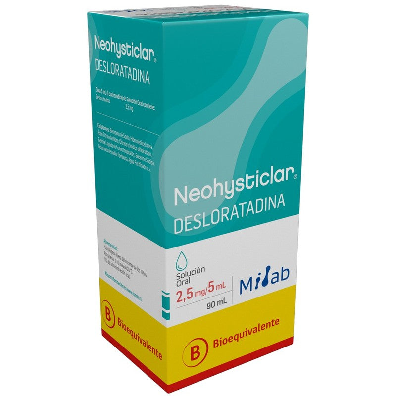 Neohysticlar Jarabe 2,5/5 mg x 90 ml (Desloratadina)