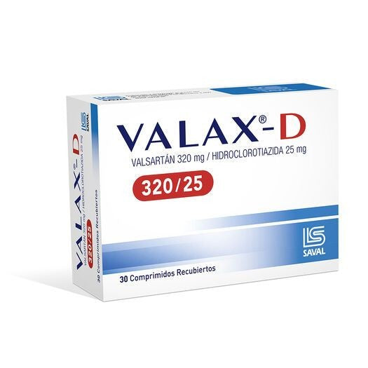 Valax-D Comprimidos 320/25 mg x 30 (Valsartan/Hidroclorot)