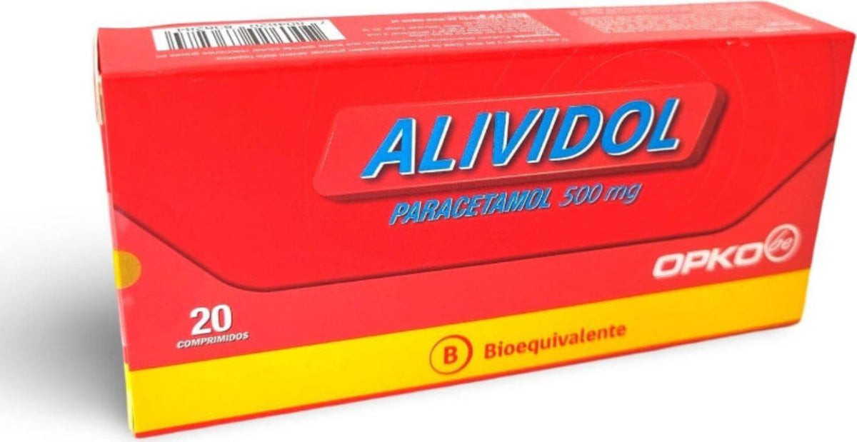 Alividol Comprimidos 500 mg x 20 (Paracetamol)