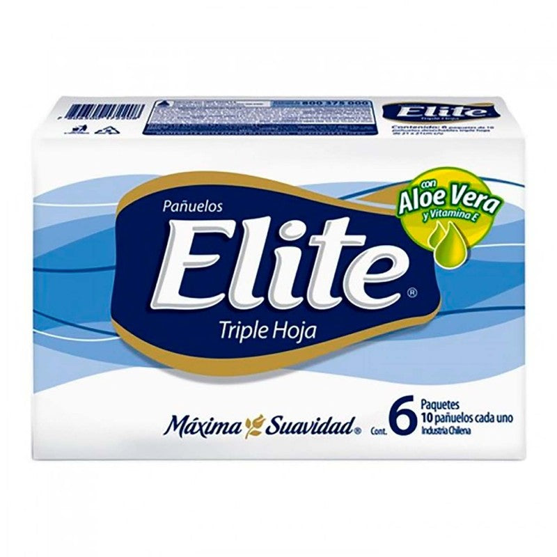 Elite Pañuelos Superm Aloe Vera Pack X6