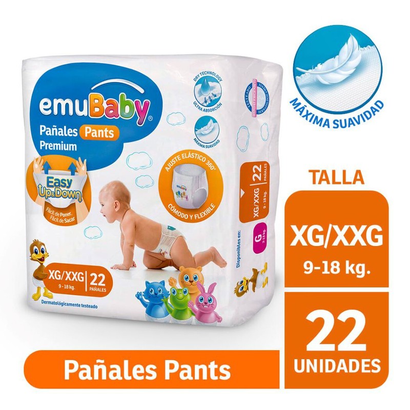 Emubaby Pants Xg/Xxg x 22 Unidades (Pañal Infantil)