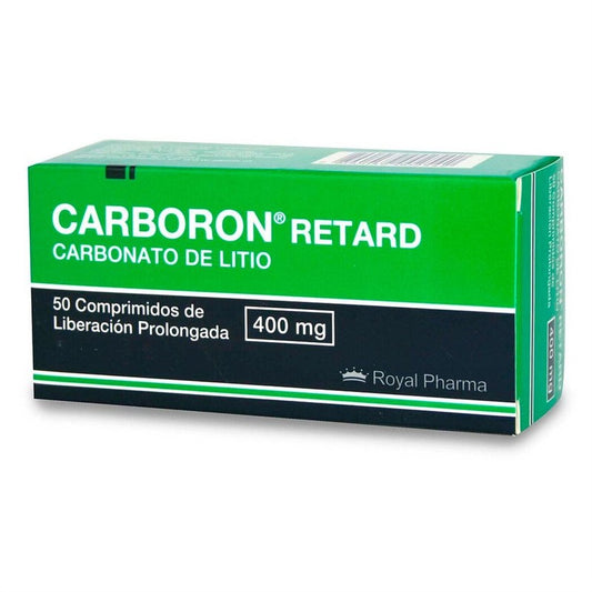 Carboron Ret Comprimidos 400 mg x 50 (Carbonato De Litio)