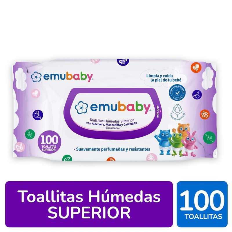 Emubaby Toa Humedas x 100 Unidades (Toallas Humedas)