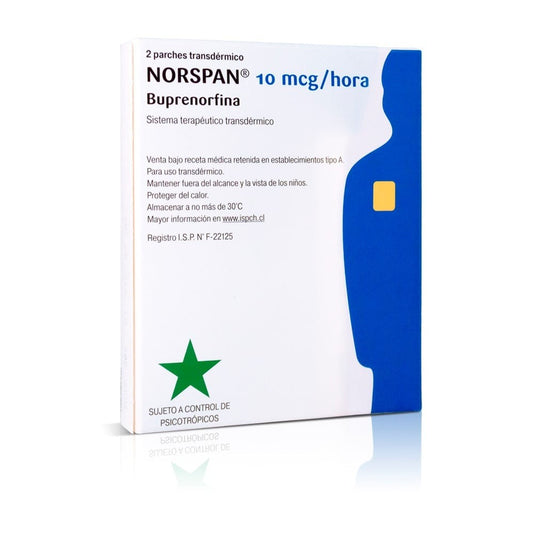 Norspan 10 mcg x 2 Parche (Buprenorfina)