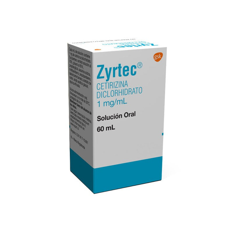 Zyrtec Jarabe 1mg/ml x 60 ml (Cetirizina)