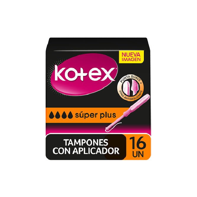 Kotex Tampon Con Aplicador Super Plus x 16 Unidades (Proteccion Femenina)