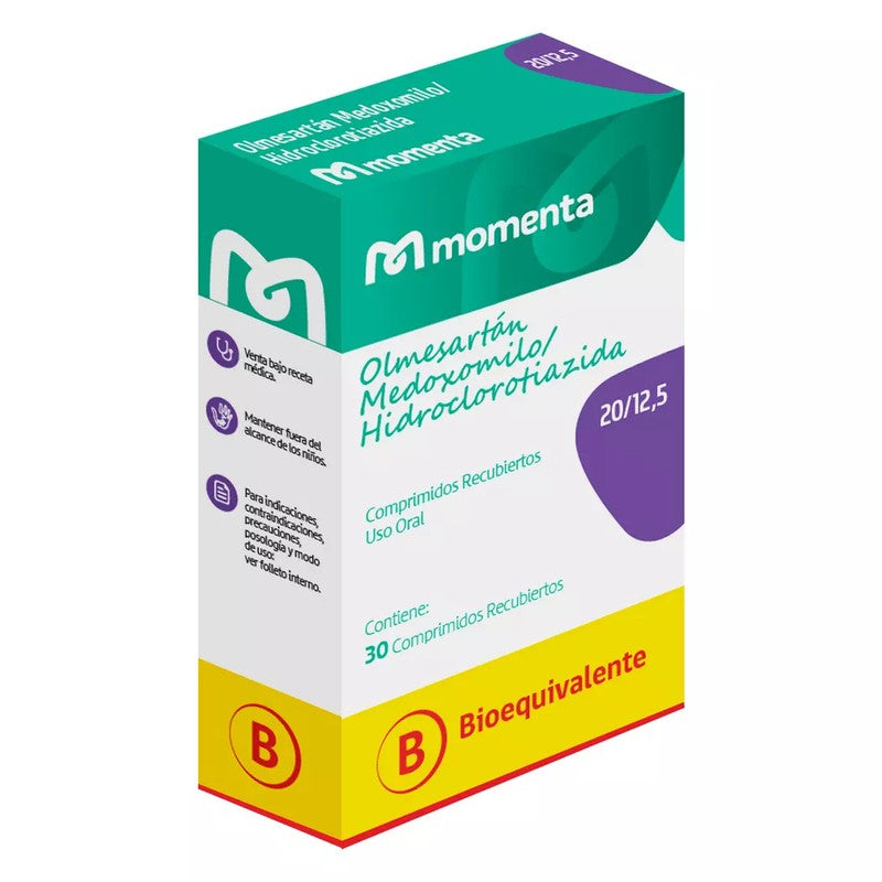 Olmeval D 20mg/12,5mg Comprimidos Rec x 30 (Olmesartan + Hidroclorotiazida)