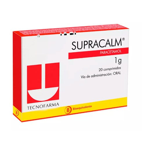 Supracalm Comprimidos 1 Gr x 20 (Paracetamol)