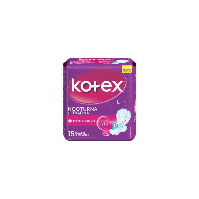 Kotex Toa Noct Uf Malla C/A Toa x 15 Unidades (Proteccion Femenina)