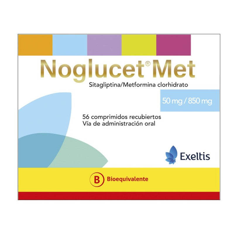 Noglucet Met 50mg/850mg Comprimidos x 56 (Metformina/Sitagliptina)