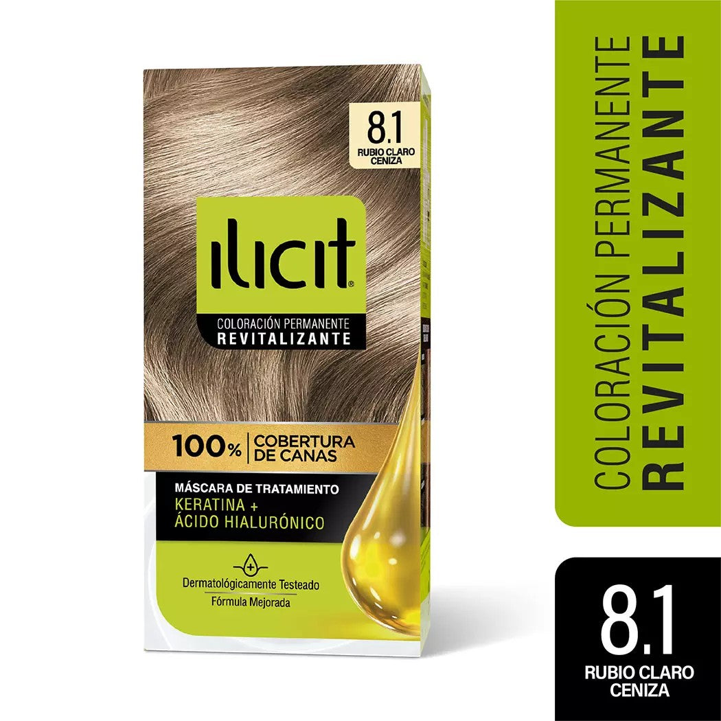 Ilicit 8/1 Rubio Claro Ceniza x 45 Gr (Coloracion)