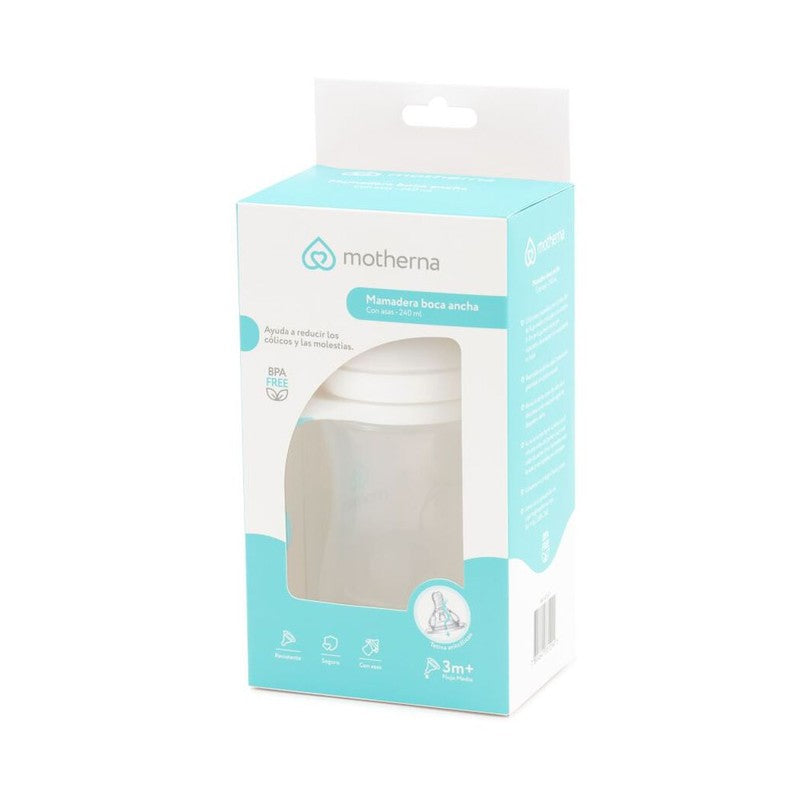 Mamadera Boca Ancha x 240 ml Motherna (Mamaderas)