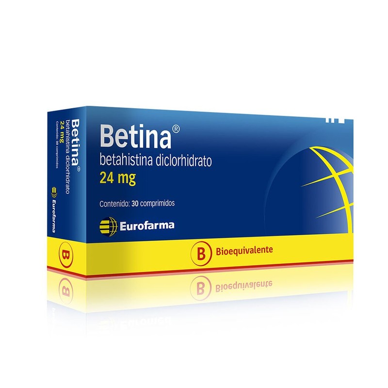 Betina Comprimidos 24 mg x 30 (Betahistina)