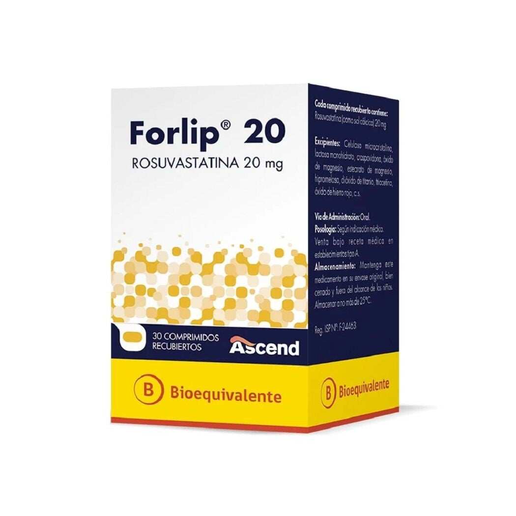 Forlip Comprimidos 20 mg x 30 (Rosuvastatina)