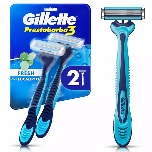 Gillette Prestobarba3 Fresh Eucalipto x 2 Unidades