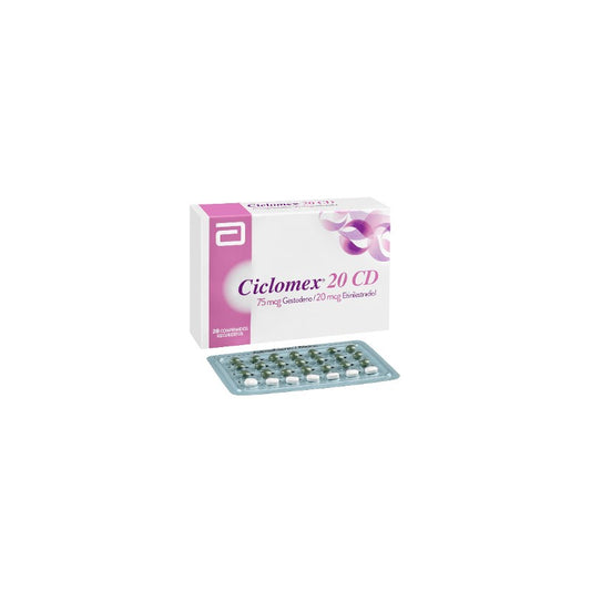 Ciclomex-20 Cd Comprimidos x 28 (Gestodeno/Etinilestradiol)