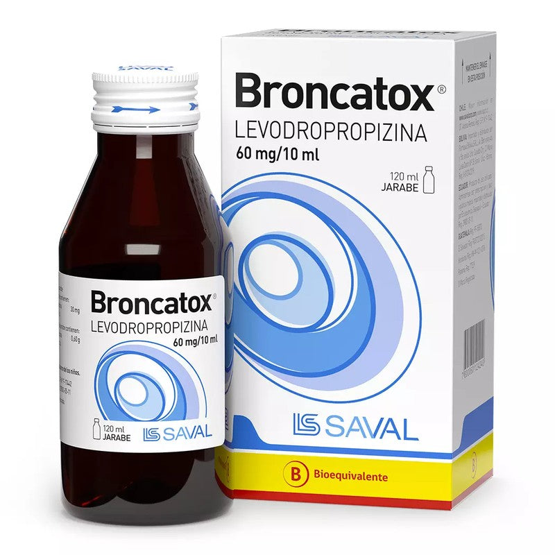 Broncatox Jarabe 60mg/10ml x 120 ml (Levodropropizina)