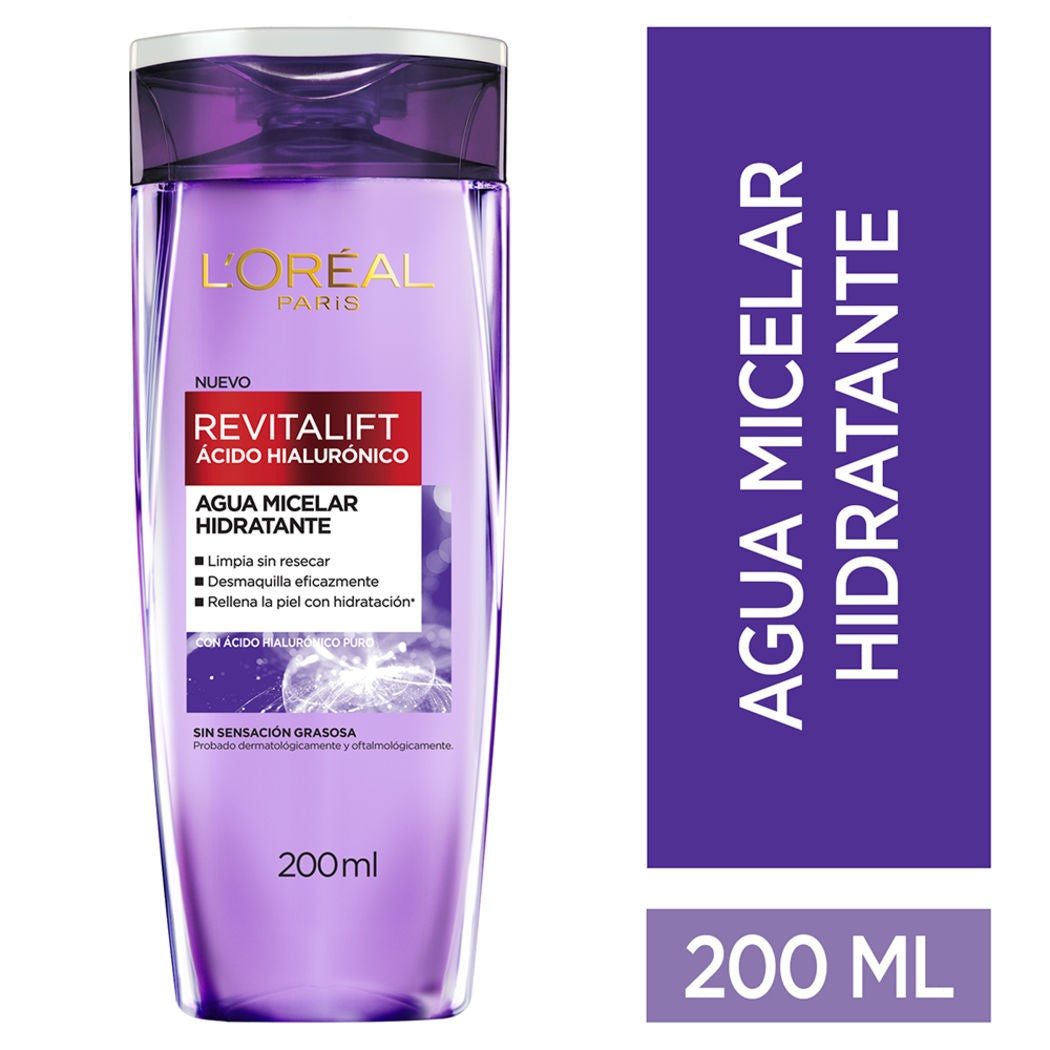 Agua Micelar Hialuronico x 200 ml Loreal (Desmaquillante Y Limpieza)
