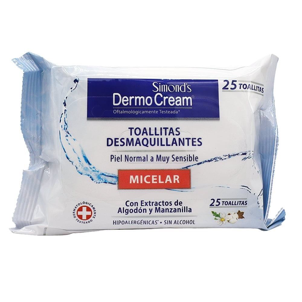 Dermocream Toalla Desmaquill Micelar x 25 Unidades