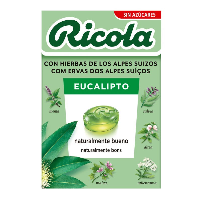 Ricola Caramelo S/Azucar Eucaliptus 27,5 Gr x 20 Unidades