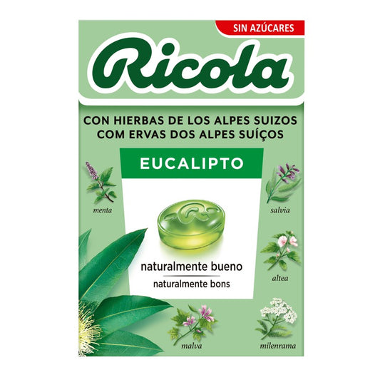 Ricola Caramelo S/Azucar Eucaliptus 27,5 Gr x 20 Unidades
