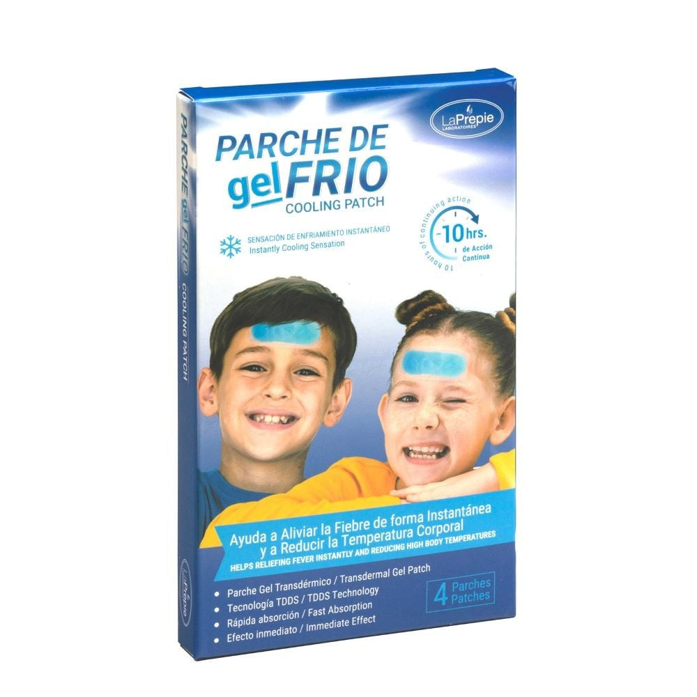 Parche De Gel Frio Infantil x 4 Unidades La Prepie (Compresa Fiebre)